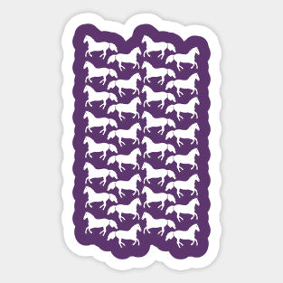 Seamless White Horse Pattern Sticker